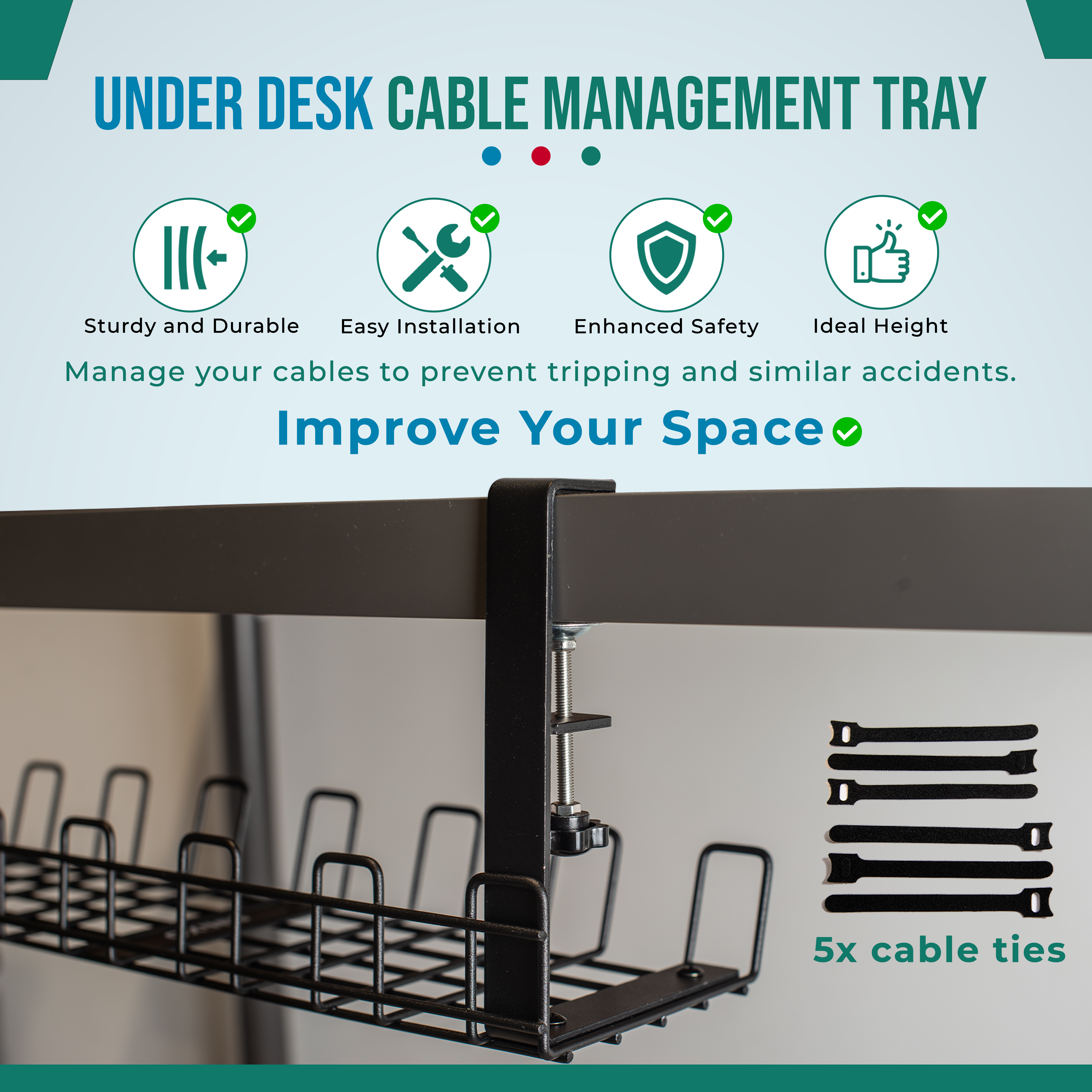 Under Desk Cable Management Tray Design